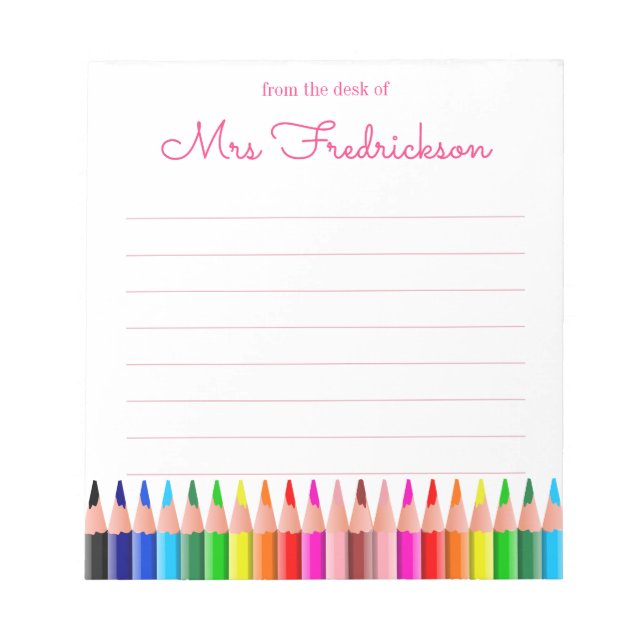 Personalised Name | From The Desk Of Notepad (Front)
