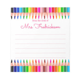 Personalised Name From The Desk Of Notepad