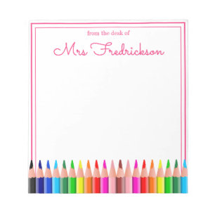 Personalised Name From The Desk Of Notepad