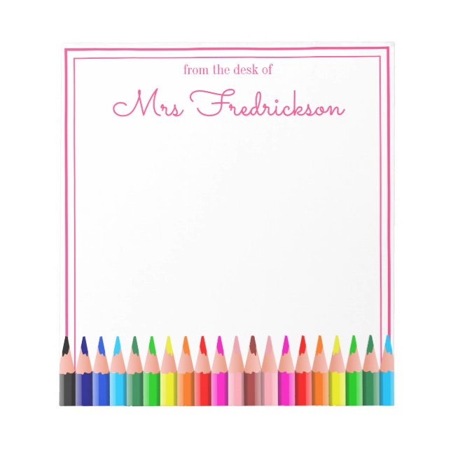 Personalised Name | From The Desk Of Notepad (Front)