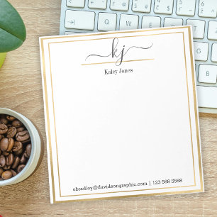 Personalised Name From The Desk Of Notepad