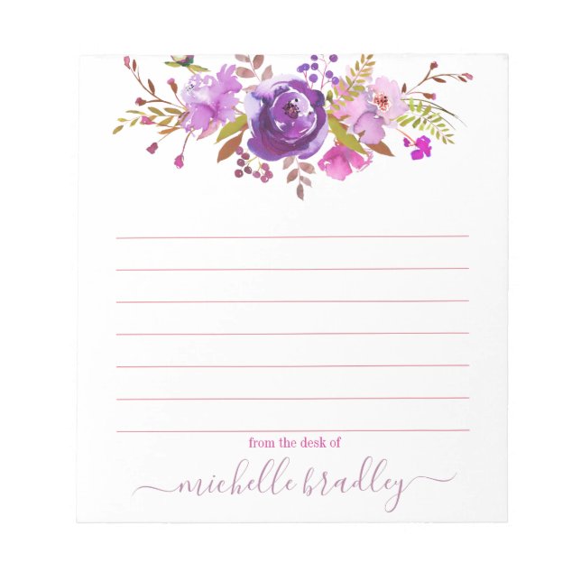 Personalised Name | From The Desk Of Notepad (Front)