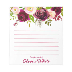 Personalised Name   From The Desk Of Notepad