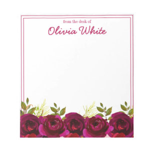 Personalised Name From The Desk Of Notepad