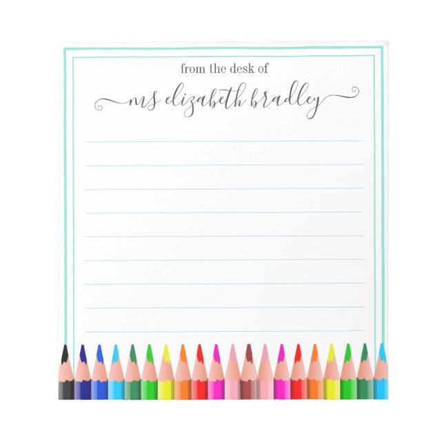 Personalised Name | From The Desk Of Notepad (Front)