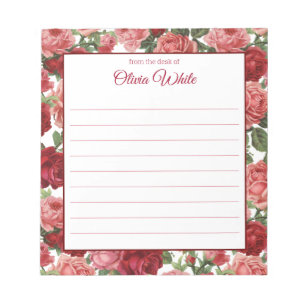 Personalised Name From The Desk Of Notepad