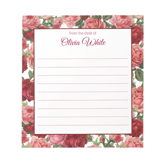 Personalised Name | From The Desk Of Notepad (Front)