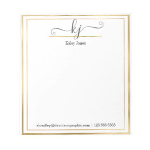 Personalised Name From The Desk Of Notepad