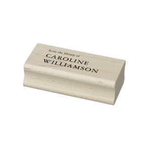 Personalised Name From the Library of Book Rubber Stamp
