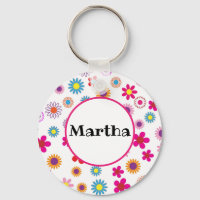 Personalised Name Fun Colourful Happy Flowers