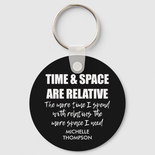 Personalised Name Fun Family Quote  Key Ring (Front)