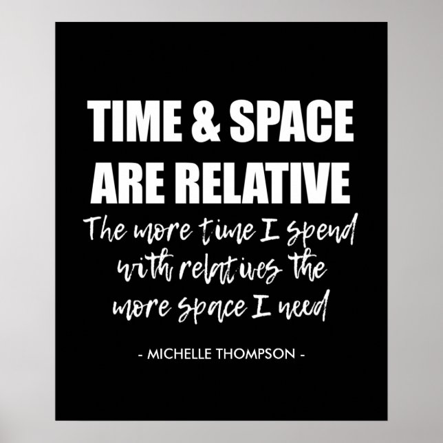 Personalised Name Fun Family Quote Typography Poster (Front)