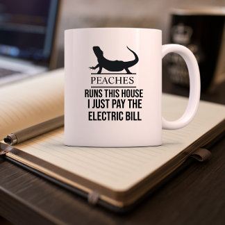Personalised Name Funny Bearded Dragon Owner Quote Coffee Mug