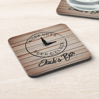 Personalised Name Funny Beer Coaster