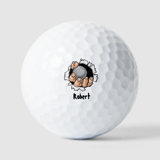 Personalised name Funny  Golf Balls (Front)