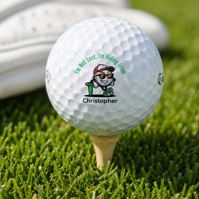 Personalised Name Funny Golf Balls (Funny Personalized Golf Ball for your favorite golfer. Amusing way to identify your golf ball. )