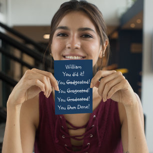 Personalised Name Funny Graduation Congratulations Card