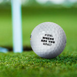 Personalised Name Funny Lost Golf Balls<br><div class="desc">Introducing our unique Personalised Funny Lost Golf Balls,  designed to make every swing an adventure! Stray from the ordinary with a personal touch—your name—and a cheeky saying,  'Where are you?'. Beware,  these balls have a sense of humour and are known to play hide and seek!</div>