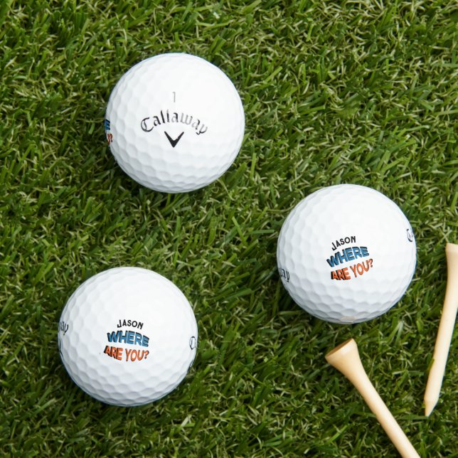 Personalised Name Funny Lost Golf Golf Balls (Insitu Grass)