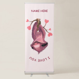 Personalised Name Funny Sloth Banner - I Love You