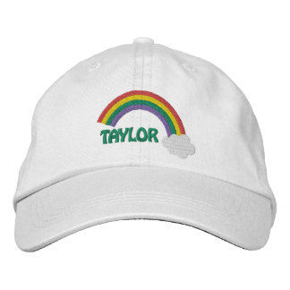 Personalised Name Gay Pride Rainbow Embroidered Hat