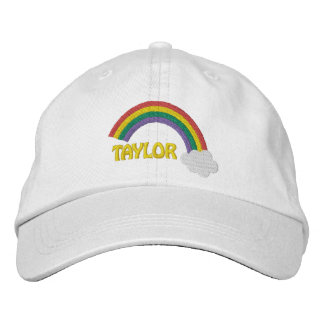 Personalised Name Gay Pride Rainbow Embroidered Hat