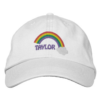 Personalised Name Gay Pride Rainbow Embroidered Hat
