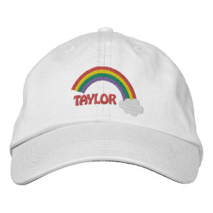 Personalised Name Gay Pride Rainbow Embroidered Hat