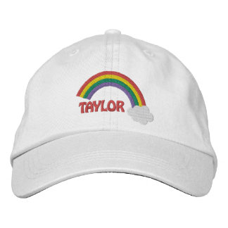 Personalised Name Gay Pride Rainbow Embroidered Hat
