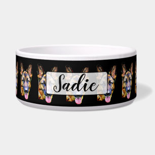 Personalised Name German Shepherd  Dog Bowl