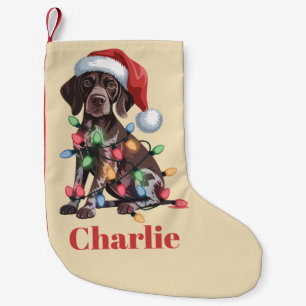 Personalised Name German Shorthaired Pointer Xmas Small Christmas Stocking