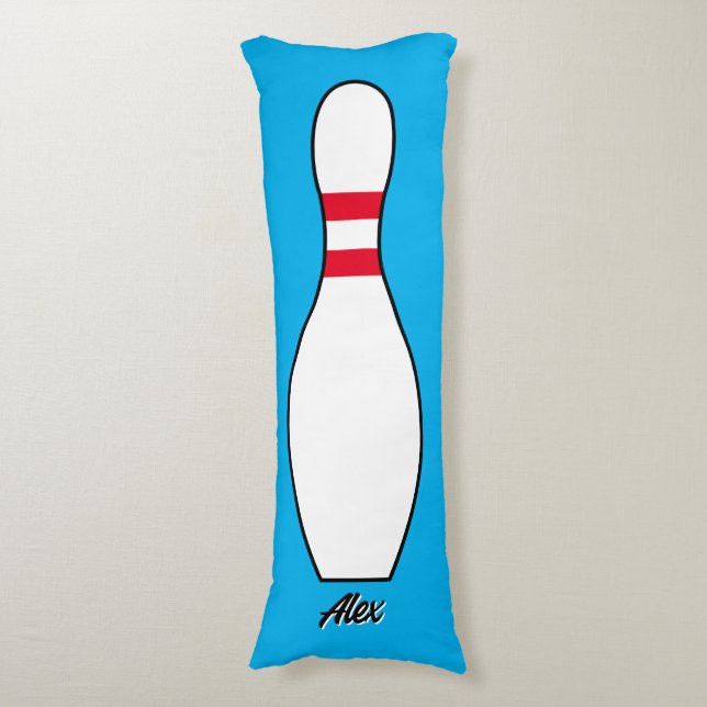 Personalised Name Giant Bowling Pin Custom Colours Body Cushion (Front Vertical)