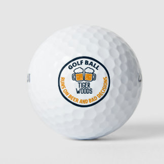 Personalised Name gift beer custom | Funny quot Golf Balls