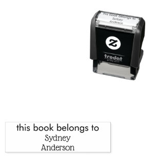 Personalised name gift From the library of Book lo Self-inking Stamp