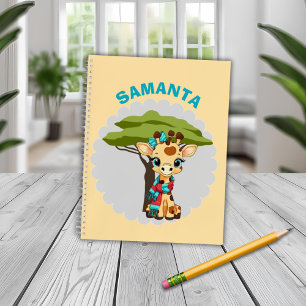 Personalised "Name" Giraffe  Notebook