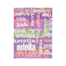 Personalised Name Girls Blanket