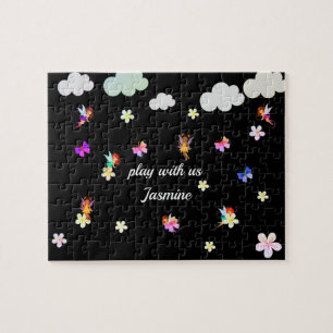 Personalised Name Girls Fairies Jigsaw Puzzle