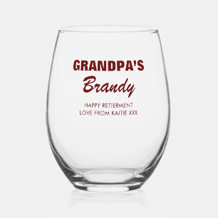 Personalised Name Glass Birthday Retirement Father