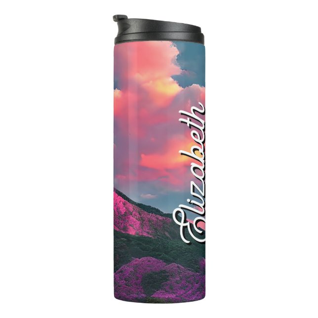 Personalised Name Glow of Evening Thermal Tumbler (Rotated Right)