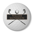 Personalised Name Gold and Black Golf Ball 