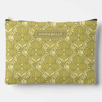 Personalised Name Gold Floral Damask Pattern