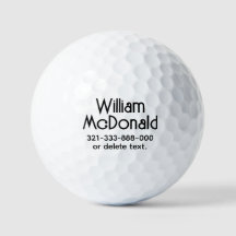 Personalised Name Golf Balls Template ART DECO 11