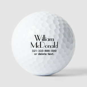 Personalised Name Golf Balls Template ART DECO 7