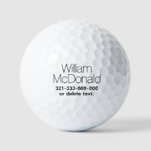 Personalised Name Golf Balls Template DISPLAY 21