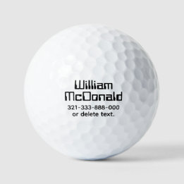 Personalised Name Golf Balls Template SCI-FI 5