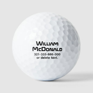Personalised Name Golf Balls Template SCI-FI 8