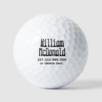 Personalised Name Golf Balls Template SCI-FI 9