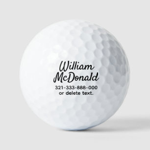 Personalised Name Golf Balls Template SCRIPT 33