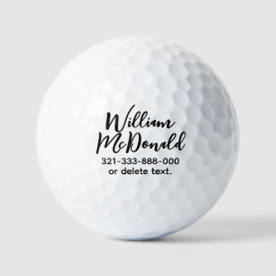 Personalised Name Golf Balls Template SCRIPT 35