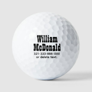 Personalised Name Golf Balls Template VINTAGE 5